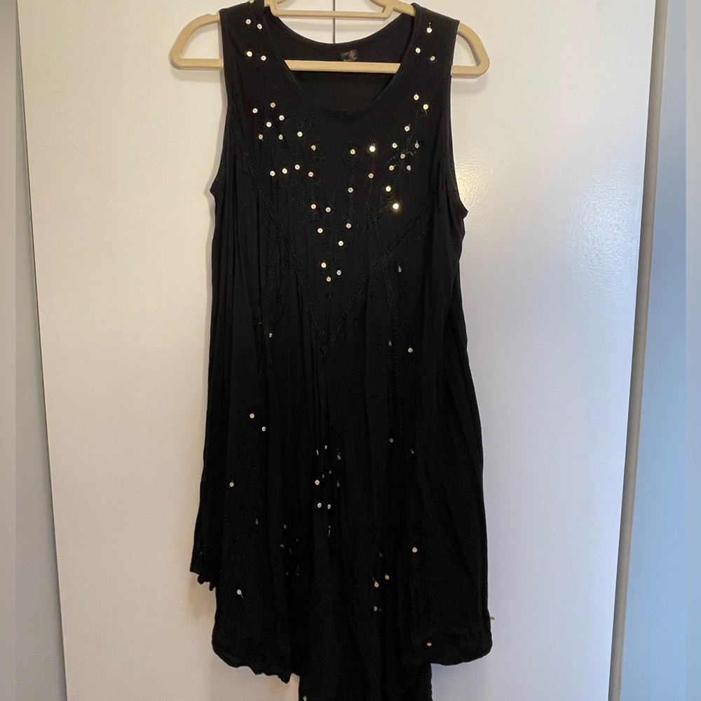 Riviera Sun Sleeveless Dress w/ Sequins
